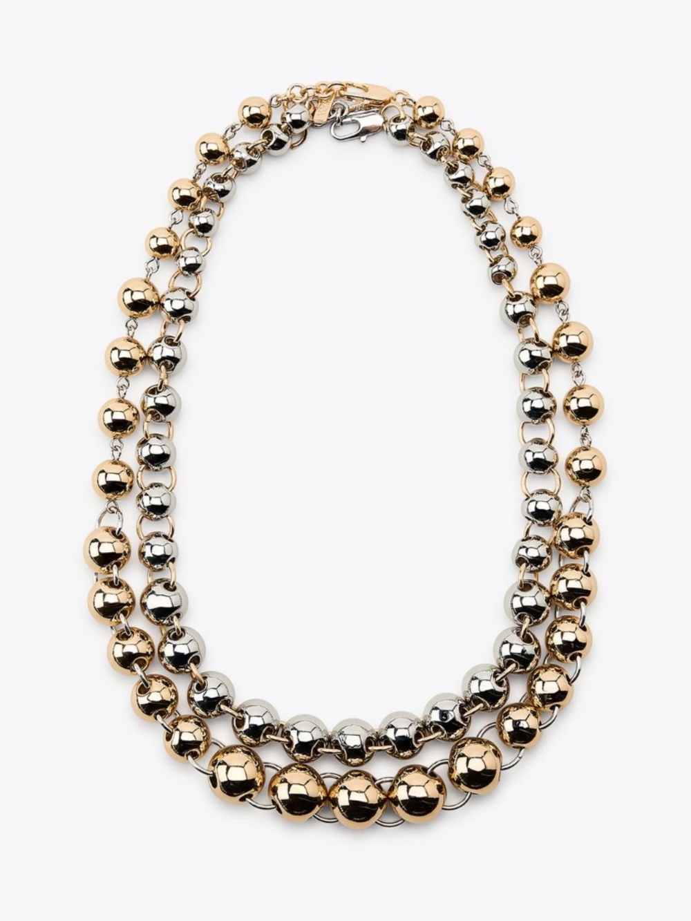 NWT Zara Set of 2 Combination Ball Necklaces - Picture 2 of 8